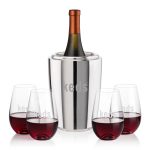 Pescara Wine Cooler & Boston Stemless Wine Set - 2