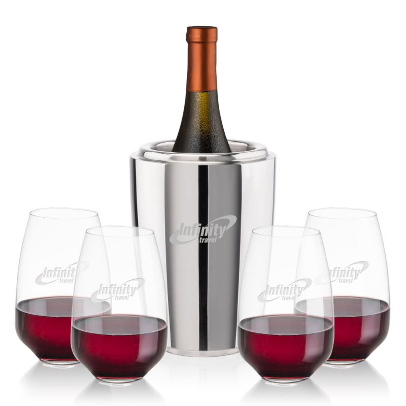 Pescara Wine Cooler & Oldham Stemless Wine Set - 2