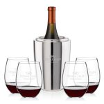 Pescara Wine Cooler & RIEDEL Stemless Wine Set - 2