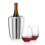 Pescara Wine Cooler & Redmond Stemless Wine Set - 4
