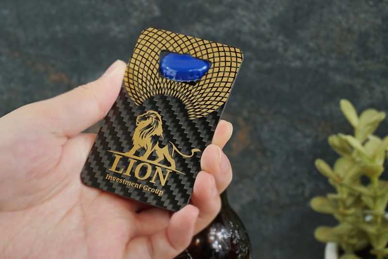 Carbon Fiber Bottle Opener Business Cards - 3