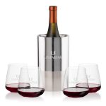 Catania Wine Cooler & Breckland Stemless Wine Set - 2