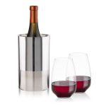 Catania Wine Cooler & Oldham Stemless Wine Set - 4