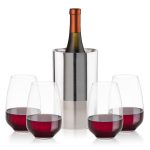 Catania Wine Cooler & Oldham Stemless Wine Set - 5