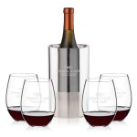 Catania Wine Cooler & RIEDEL Stemless Wine Set - 2