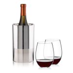 Catania Wine Cooler & RIEDEL Stemless Wine Set - 4