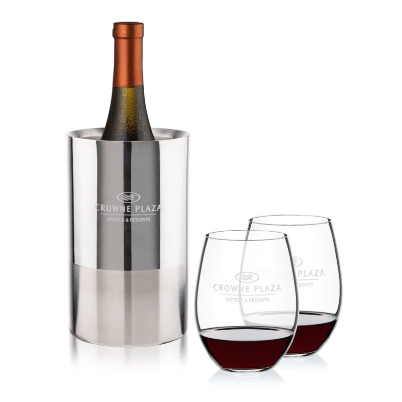 Catania Wine Cooler & RIEDEL Stemless Wine Set