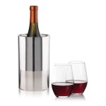 Catania Wine Cooler & Vale Stemless Wine Set - 4