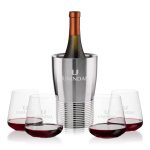 Genoa Wine Cooler & Breckland Stemless Wine Set - 2