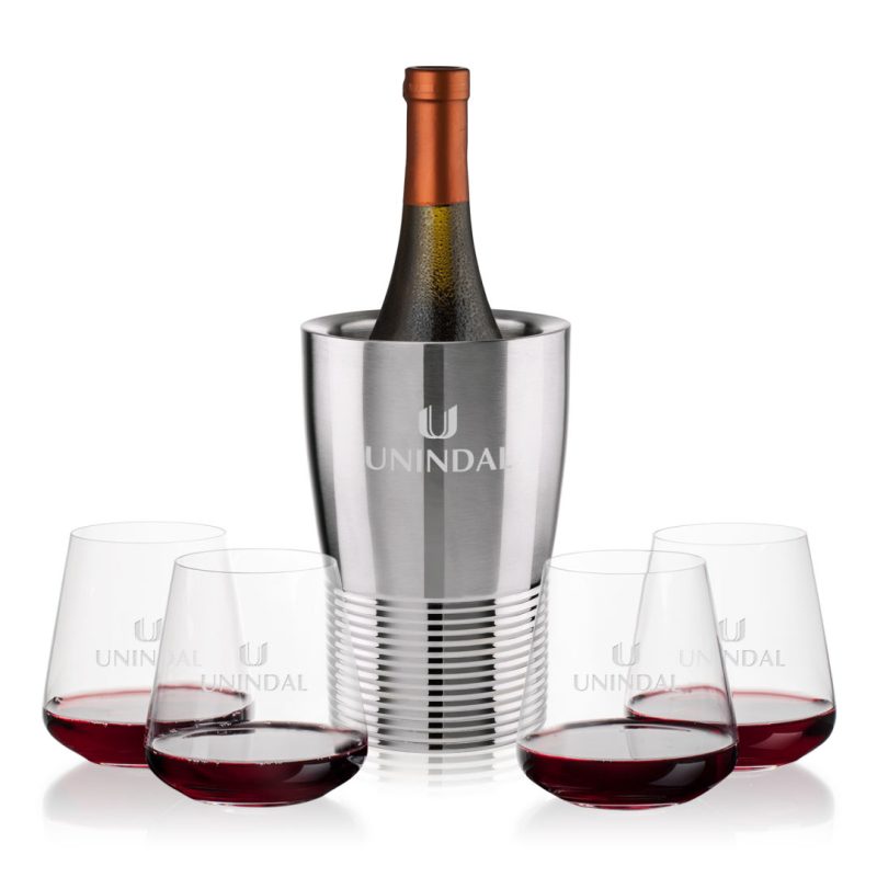 Genoa Wine Cooler & Breckland Stemless Wine Set - 2
