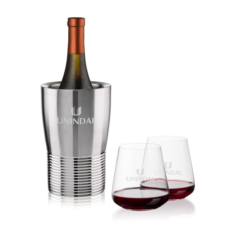 Genoa Wine Cooler & Breckland Stemless Wine Set
