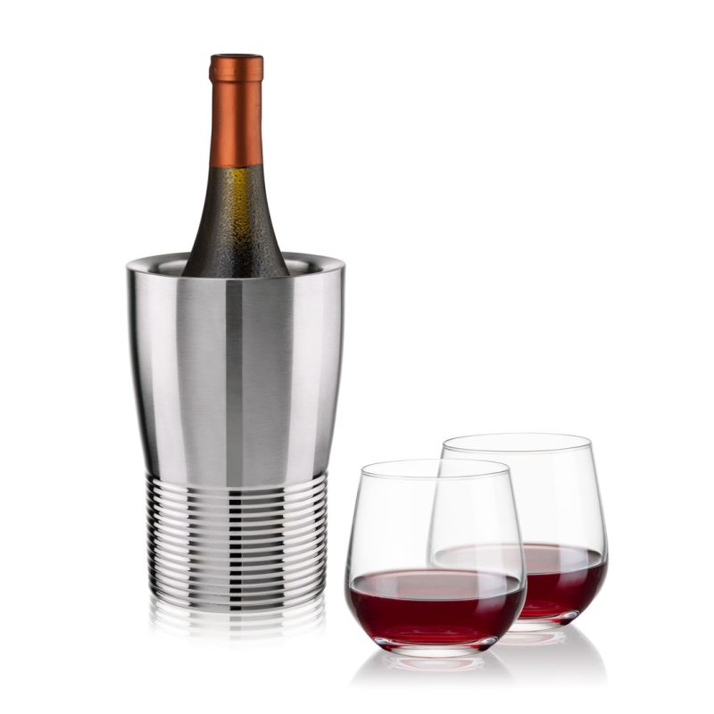 Genoa Wine Cooler & Garland Stemless Wine Set - 4