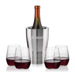 Genoa Wine Cooler & Germain Stemless Wine Set - 2