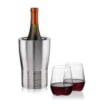 Genoa Wine Cooler & Germain Stemless Wine Set - 4