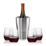 Genoa Wine Cooler & Germain Stemless Wine Set - 5