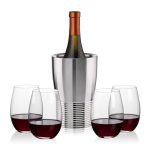 Genoa Wine Cooler & Laurent Stemless Wine Set - 5