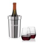 Milano Wine Cooler & Germain Stemless Wine Set