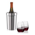 Milano Wine Cooler & Germain Stemless Wine Set - 4