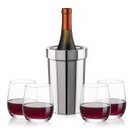 Milano Wine Cooler & Salem Stemless Wine Set - 5