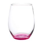Enjoy 21 oz. ARC Stemless Wine Glass with Color Bottom - 2