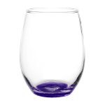 Enjoy 21 oz. ARC Stemless Wine Glass with Color Bottom - 3