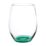 Enjoy 21 oz. ARC Stemless Wine Glass with Color Bottom - 4