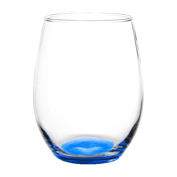 Enjoy 21 oz. ARC Stemless Wine Glass with Color Bottom - 6