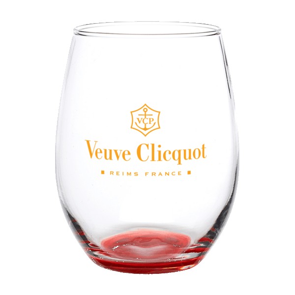 Enjoy 21 oz. ARC Stemless Wine Glass with Color Bottom - 8