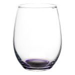 Liquid Lunch 15 oz Stemless Wine Glasses with Color Bottom - 3