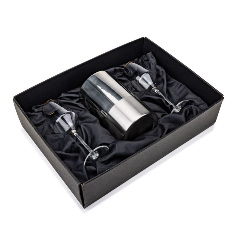 Catania Wine Cooler & Tucson Gold Rim Wine Set - 1