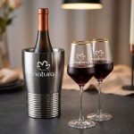 Genoa Wine Cooler & Tucson Gold Rim Wine Set - 2