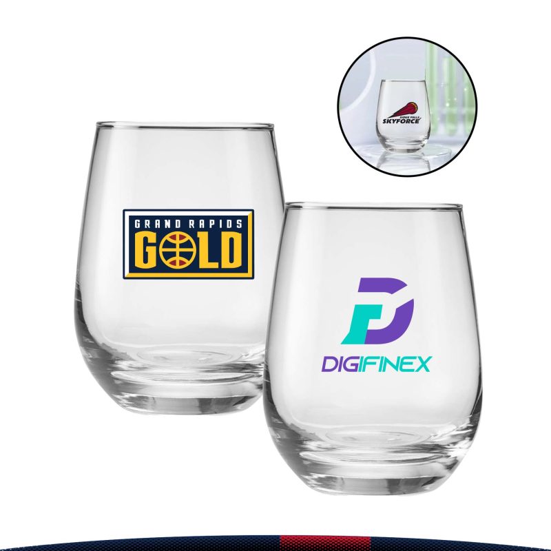 15.25 oz. Libbey High-Quality Stemless Wine Glasses