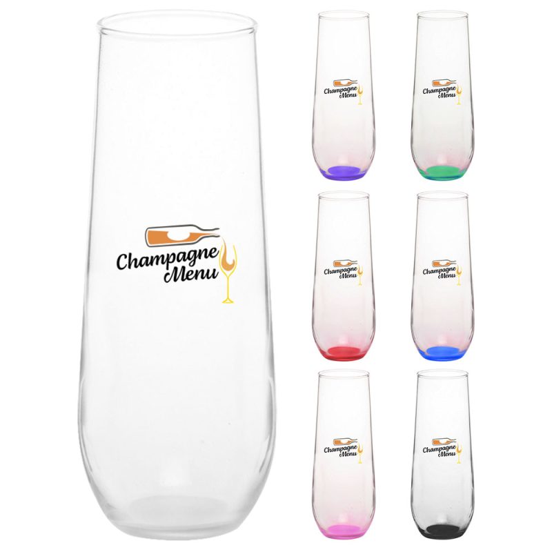 8-Oz-Libbey®-Stemless-Champagne-Flute-Glass-A228 8 Oz. Libbey® Stemless Champagne Flute Glass