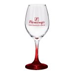 Chilled 10 oz Rioja White Wine Glasses with Color Bottom - 7