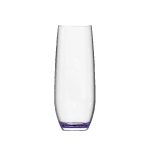 Jubilee 9oz Stemless Champagne Flute Glass with Color Bottom - 2
