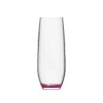 Jubilee 9oz Stemless Champagne Flute Glass with Color Bottom - 3