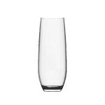 Jubilee 9oz Stemless Champagne Flute Glass with Color Bottom - 6