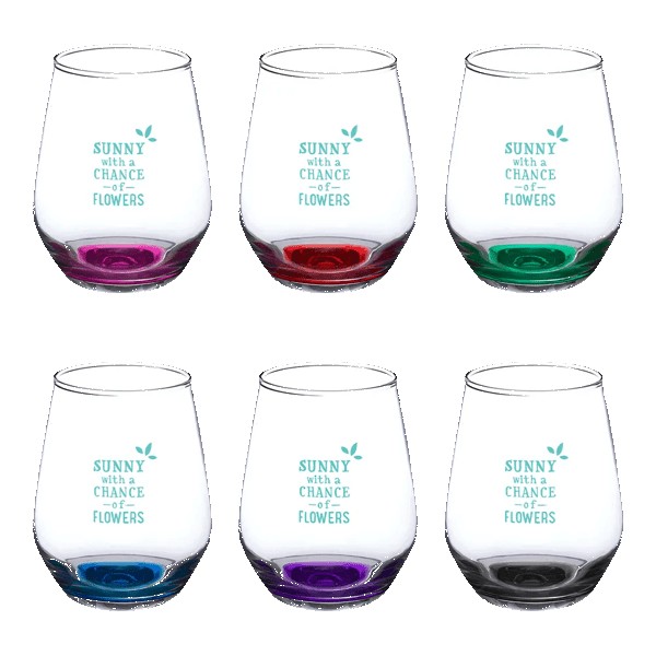 Perfected-12-oz-Silicia-Stemless-Wine-with-Color-Bottom-RQ24637CB Perfected 12 oz Silicia Stemless Wine with Color Bottom