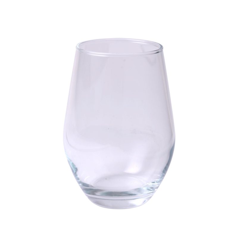 4 Piece Etched Stemless Wine Glass - 4