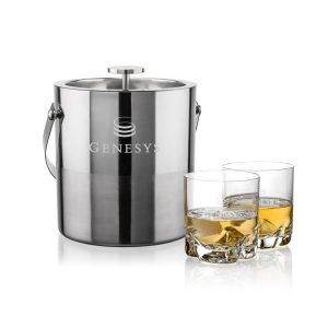 Catania Ice Bucket & Hillcrest On-the-Rocks Set