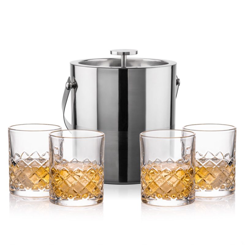 Catania Ice Bucket & Longford On-the-Rocks Set - 4