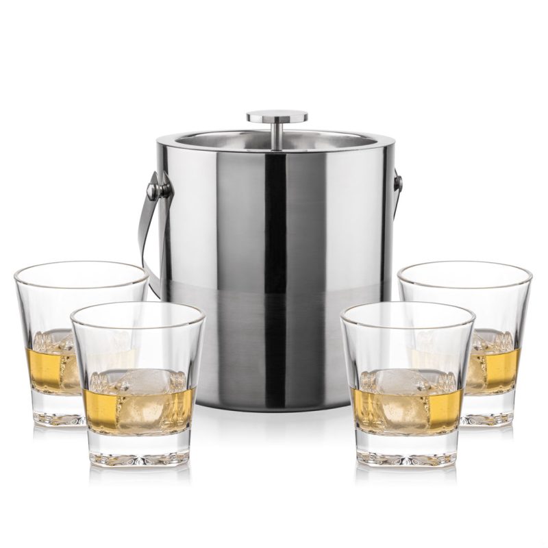 Catania Ice Bucket & Santana On-the-Rocks Set - 4