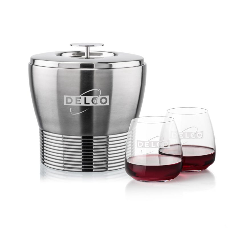 Genoa Ice Bucket & Hogarth On-the-Rocks Set