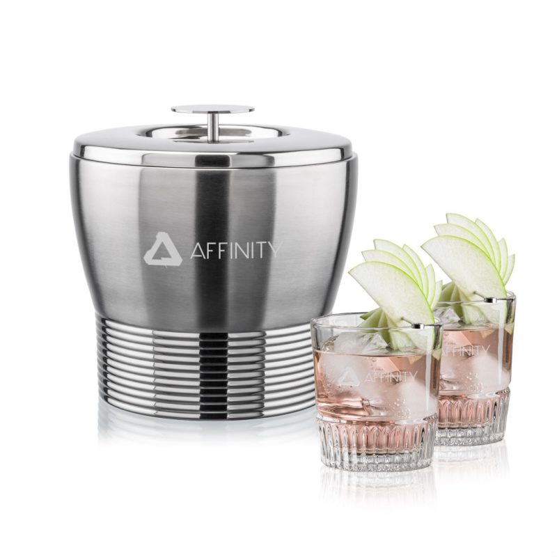 Genoa Ice Bucket & Newkirk On-the-Rocks Set