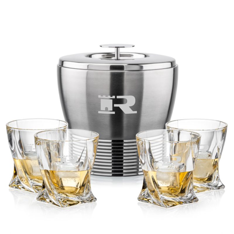 Genoa Ice Bucket & Oasis On-the-Rocks Set - 2