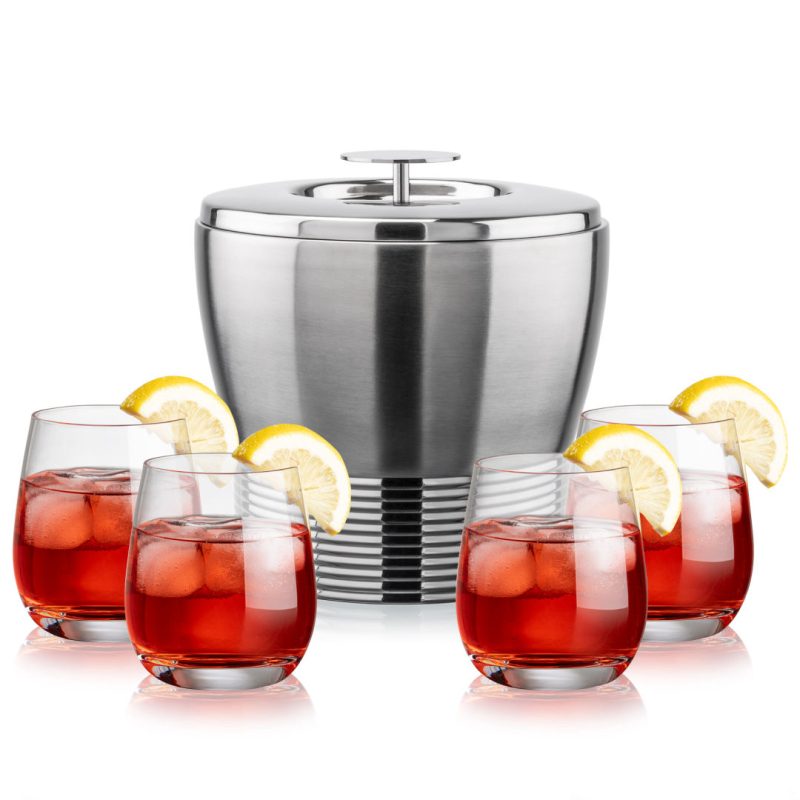 Genoa Ice Bucket & Salem On-the-Rocks Set - 5