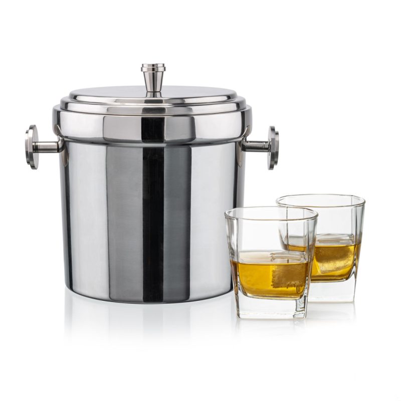Milano Ice Bucket & Sterling On-the-Rocks Set - 4