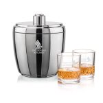 Pescara Ice Bucket & Heceta On-the-Rocks Set