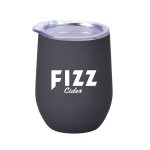 12 Oz. Rubberized Finish Stainless Steel Stemless Wine Glass - 1