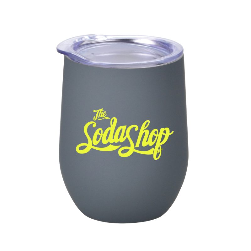 12 Oz. Rubberized Finish Stainless Steel Stemless Wine Glass - 3